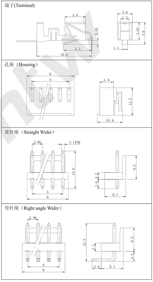 連接器規格圖