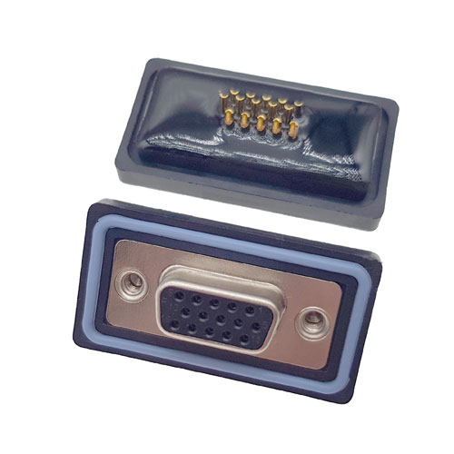 D-SUB-15P母頭焊線式高密度防水車針連接器 D-SUB-15P母頭焊線式高密度防水車針連接器