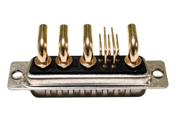 大電流 9W4 公頭 彎插板 光孔 黑膠連接器 大電流 9W4 公頭 彎插板 光孔 黑膠連接器