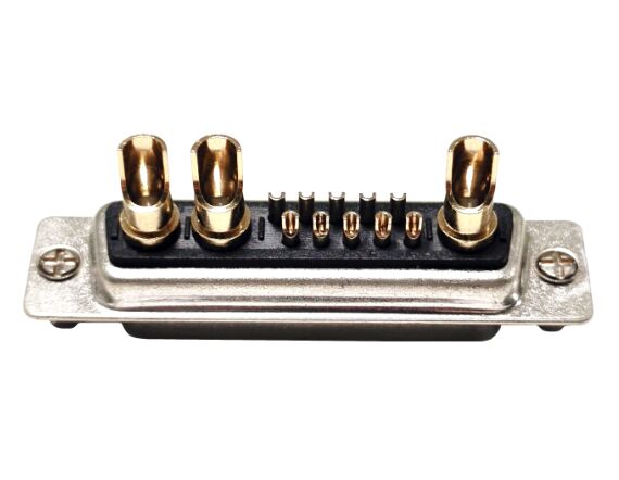 大電流 13W3 母頭 焊線式 前鉚螺母 黑膠連接器 大電流 13W3 母頭 焊線式 前鉚螺母 黑膠連接器