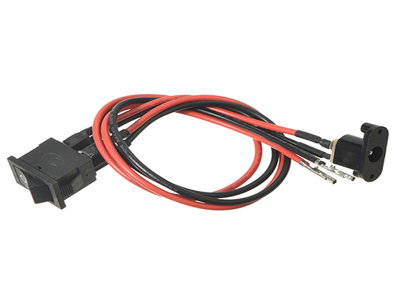 KCD1船型開關2115MM 2腳帶線DC2.5