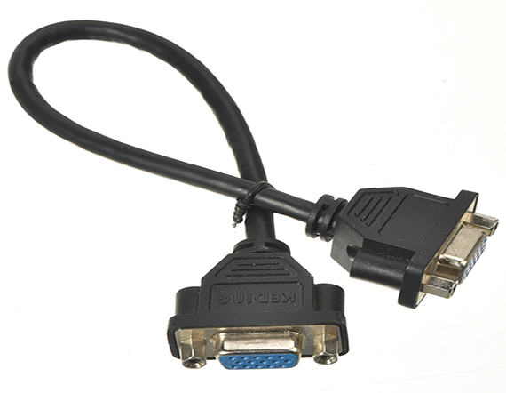 標(biāo)準(zhǔn)串口數(shù)據(jù)線 D-SUB 15公對D-SUB 15母帶前鉚注塑 RS232